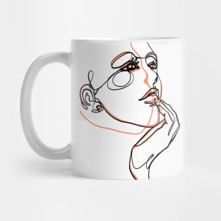 Reflection: a one line artwork Mug